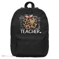 Teacher Life Leopard Apple Teacher's Day Back To School 16 in Basic Backpack thumb 0