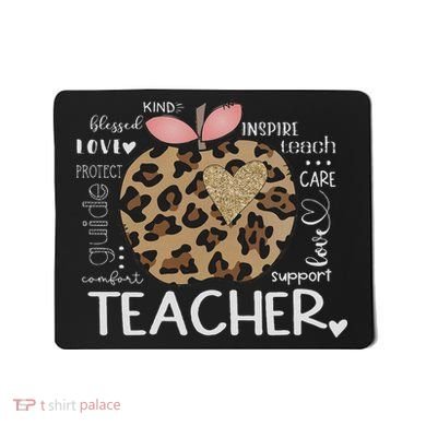 Teacher Life Leopard Apple Teacher's Day Back To School Mousepad