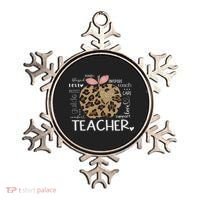 Teacher Life Leopard Apple Teacher's Day Back To School Ornament thumb 0