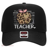 Teacher Life Leopard Apple Teacher's Day Back To School Hat thumb 0