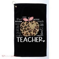 Teacher Life Leopard Apple Teacher's Day Back To School Golf Towel thumb 0