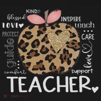 Teacher Life Leopard Apple Teacher's Day Back To School Visor thumb 3