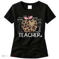 Teacher Life Leopard Apple Teacher's Day Back To School Women's T-Shirt thumb 0