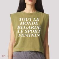 Tout Le Monde Regarde Le Sport Feminin Garment-Dyed Women's Muscle Tee thumb 2