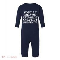Tout Le Monde Regarde Le Sport Feminin Infant Fleece One Piece thumb 0