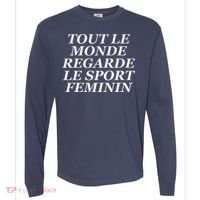 Tout Le Monde Regarde Le Sport Feminin Comfort Colors Heavyweight Long Sleeve T-Shirt thumb 0