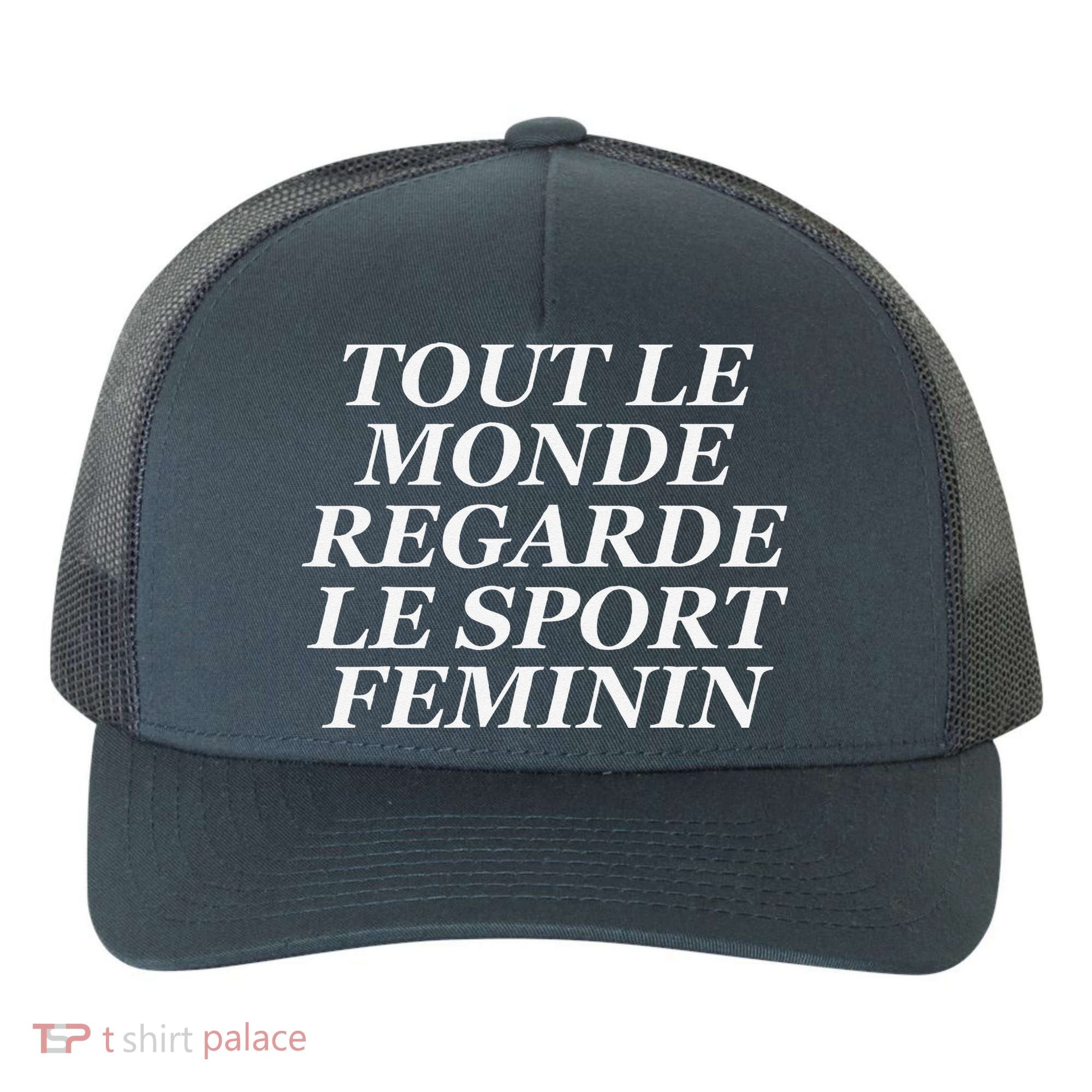 Tout Le Monde Regarde Le Sport Feminin Yupoong Adult 5-Panel Trucker Hat