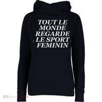 Tout Le Monde Regarde Le Sport Feminin Womens Funnel Neck Pullover Hood thumb 0