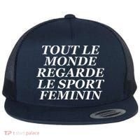 Tout Le Monde Regarde Le Sport Feminin Flat Bill Trucker Hat thumb 0