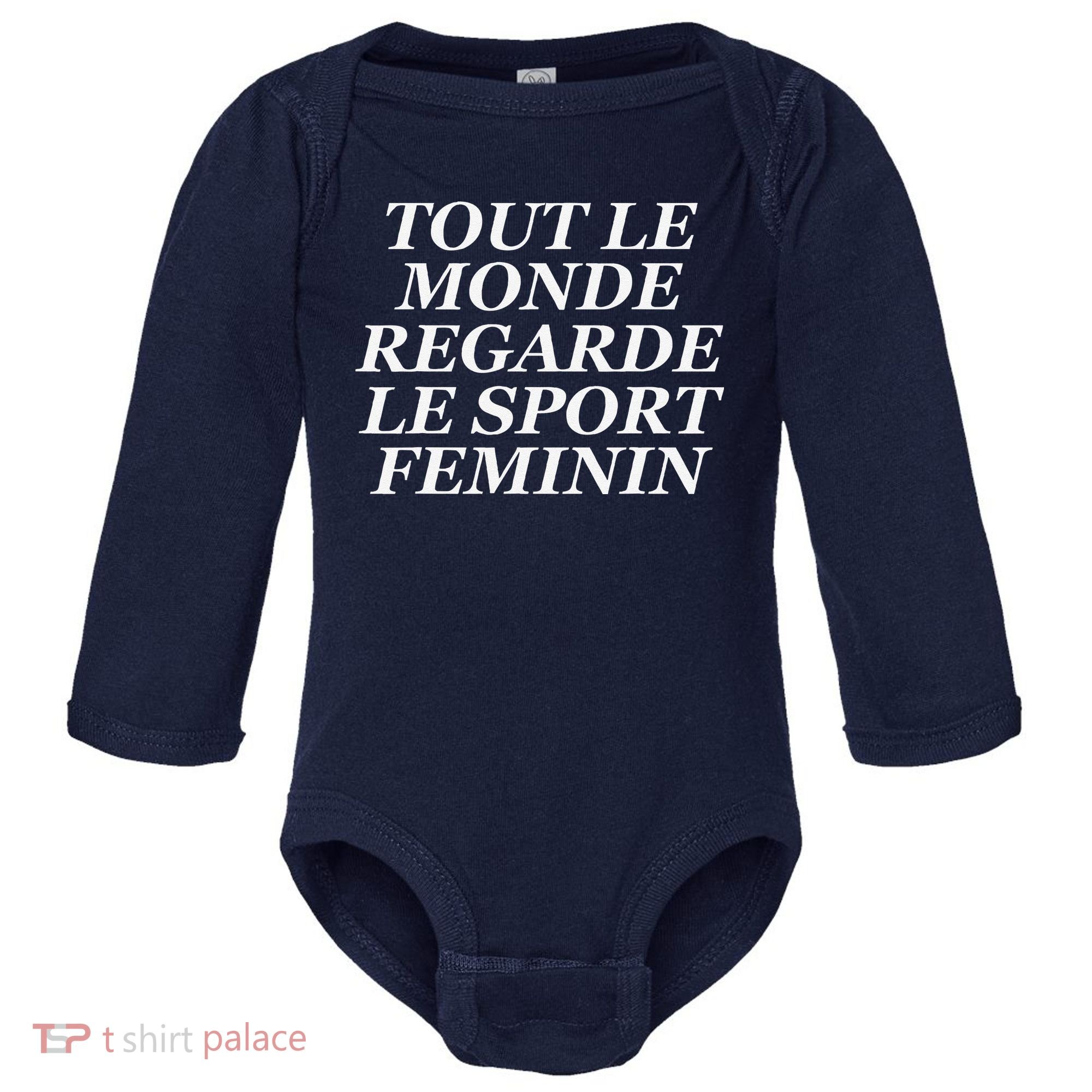 Tout Le Monde Regarde Le Sport Feminin Baby Long Sleeve Bodysuit