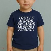 Tout Le Monde Regarde Le Sport Feminin Toddler T-Shirt thumb 2