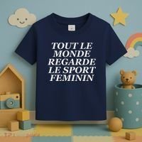 Tout Le Monde Regarde Le Sport Feminin Toddler T-Shirt thumb 3