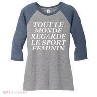 Tout Le Monde Regarde Le Sport Feminin Women's Tri-Blend 3/4-Sleeve Raglan Shirt thumb 0