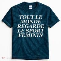 Tout Le Monde Regarde Le Sport Feminin Kids Tie-Dye T-Shirt thumb 0