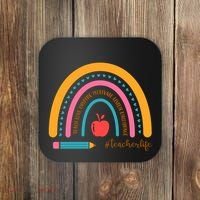 Teacher Life Motivate Rainbow Coaster thumb 0