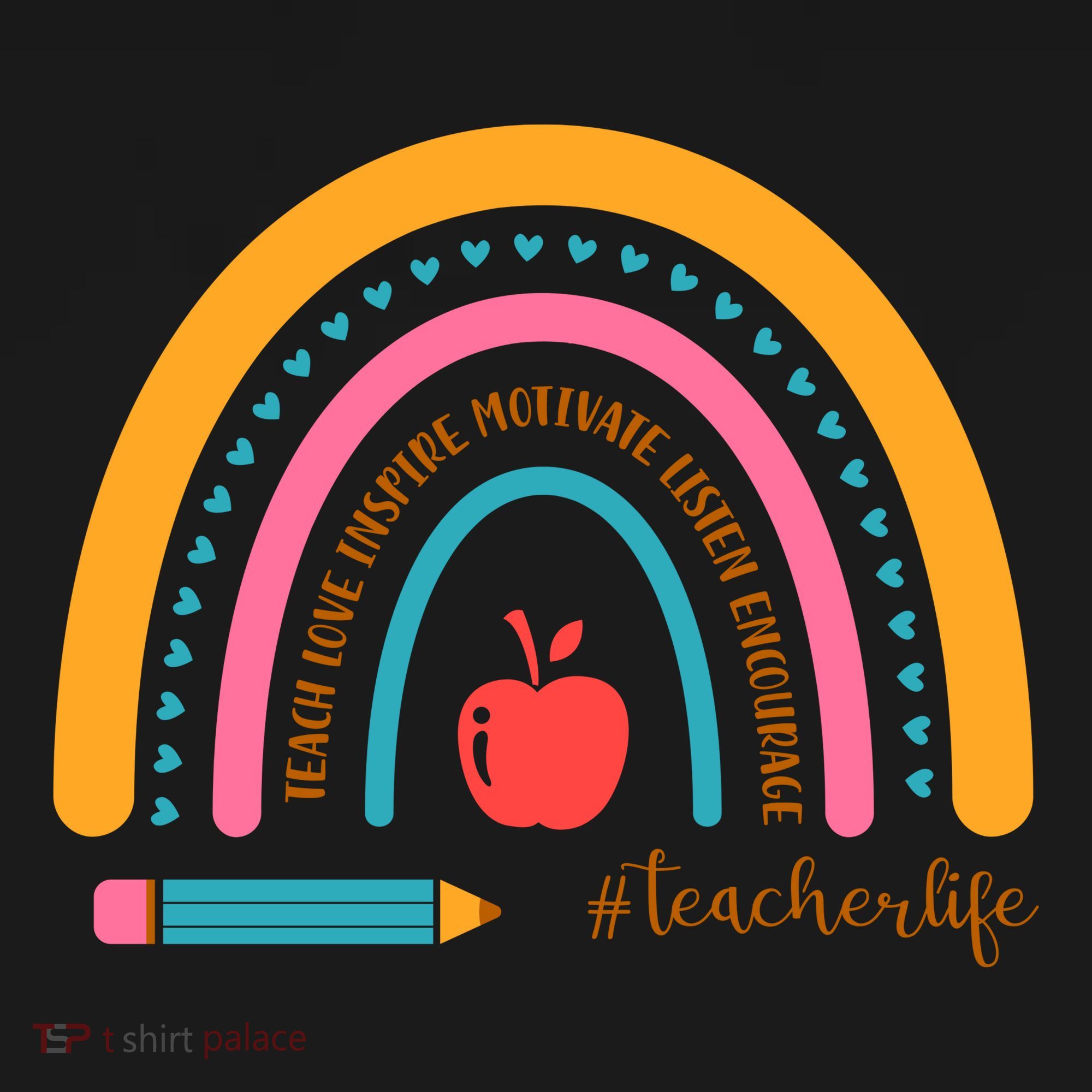 Teacher Life Motivate Rainbow Coaster