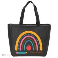 Teacher Life Motivate Rainbow Tote Bag thumb 0