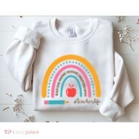 Teacher Life Motivate Rainbow Sweatshirt thumb 2