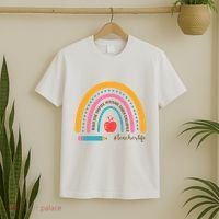 Teacher Life Motivate Rainbow T-Shirt thumb 2