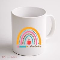Teacher Life Motivate Rainbow Coffee Mug thumb 1