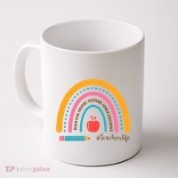 Teacher Life Motivate Rainbow Coffee Mug thumb 0