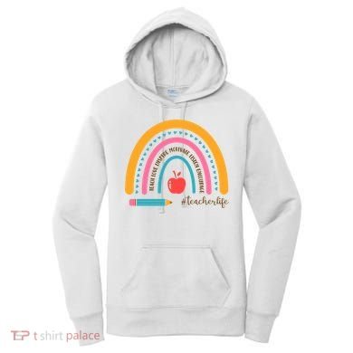 Teacher Life Motivate Rainbow Women's Hoodie