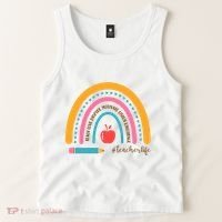 Teacher Life Motivate Rainbow Tank Top thumb 2