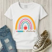 Teacher Life Motivate Rainbow Women's T-Shirt thumb 3
