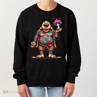 Tattooed Laughing Monk With A Mushroom Women's Sweatshirt thumb 0