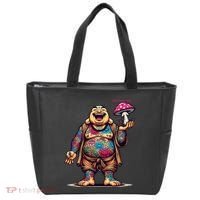 Tattooed Laughing Monk With A Mushroom Tote Bag thumb 0