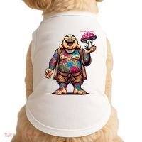 Tattooed Laughing Monk With A Mushroom Doggie Tank thumb 0