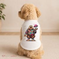 Tattooed Laughing Monk With A Mushroom Doggie Tank thumb 2