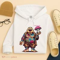 Tattooed Laughing Monk With A Mushroom Hoodie thumb 4