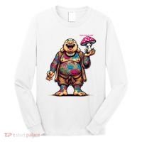 Tattooed Laughing Monk With A Mushroom Long Sleeve Shirt thumb 0
