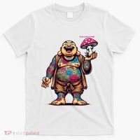 Tattooed Laughing Monk With A Mushroom T-Shirt thumb 0