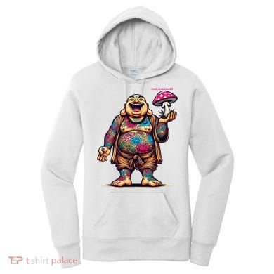 Tattooed Laughing Monk With A Mushroom Women's Hoodie