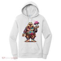 Tattooed Laughing Monk With A Mushroom Women's Hoodie thumb 0