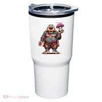 Tattooed Laughing Monk With A Mushroom Tumbler thumb 0