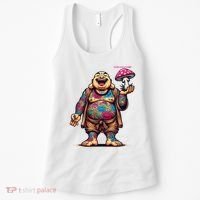 Tattooed Laughing Monk With A Mushroom Women's Tank Top thumb 0