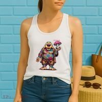 Tattooed Laughing Monk With A Mushroom Women's Tank Top thumb 2