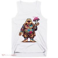 Tattooed Laughing Monk With A Mushroom Tank Top thumb 0
