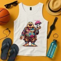 Tattooed Laughing Monk With A Mushroom Tank Top thumb 4