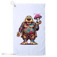 Tattooed Laughing Monk With A Mushroom Golf Towel thumb 0