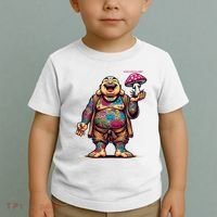 Tattooed Laughing Monk With A Mushroom Toddler T-Shirt thumb 2
