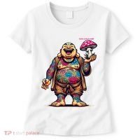 Tattooed Laughing Monk With A Mushroom Women's T-Shirt thumb 0