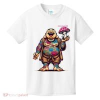 Tattooed Laughing Monk With A Mushroom Kids T-Shirt thumb 0
