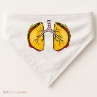 Taco Lungs Mexican Nurse Cinco De Mayo Nursing Fiesta USA-Made Doggie Bandana thumb 0