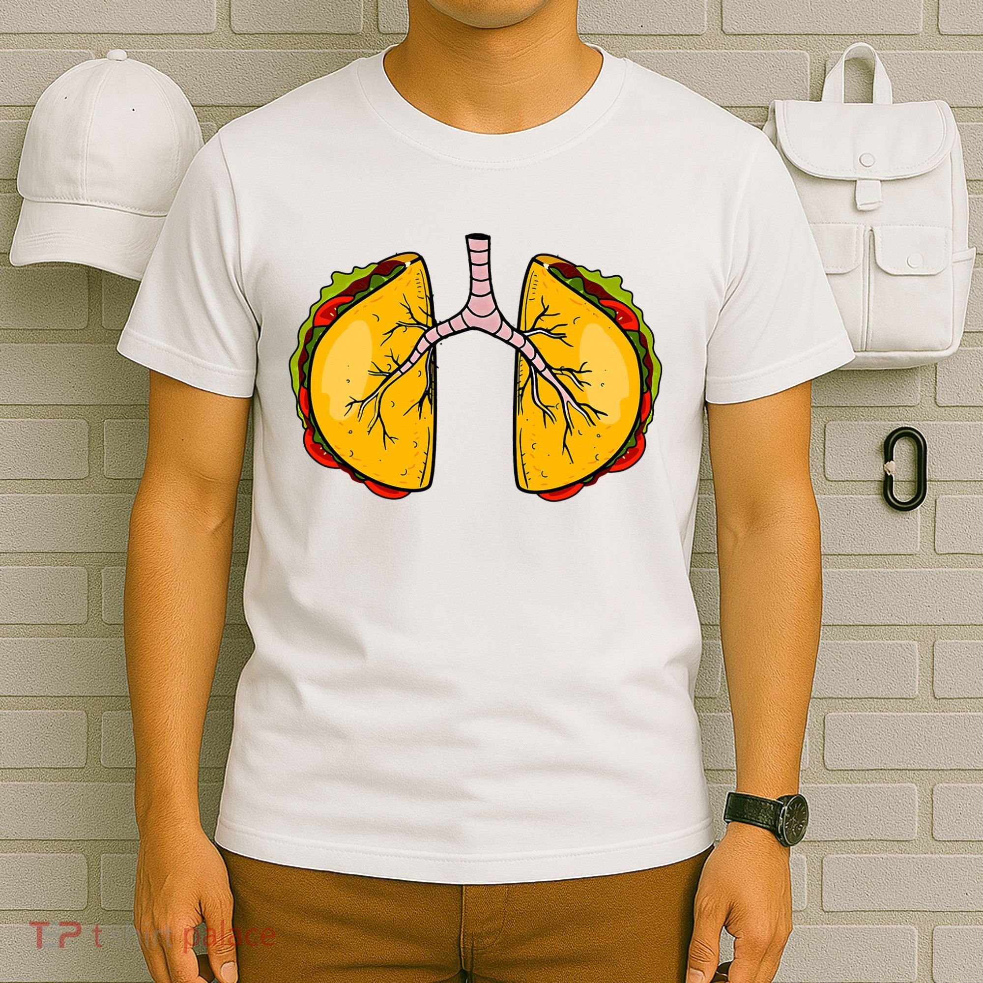 Taco Lungs Mexican Nurse Cinco De Mayo Nursing Fiesta T-Shirt