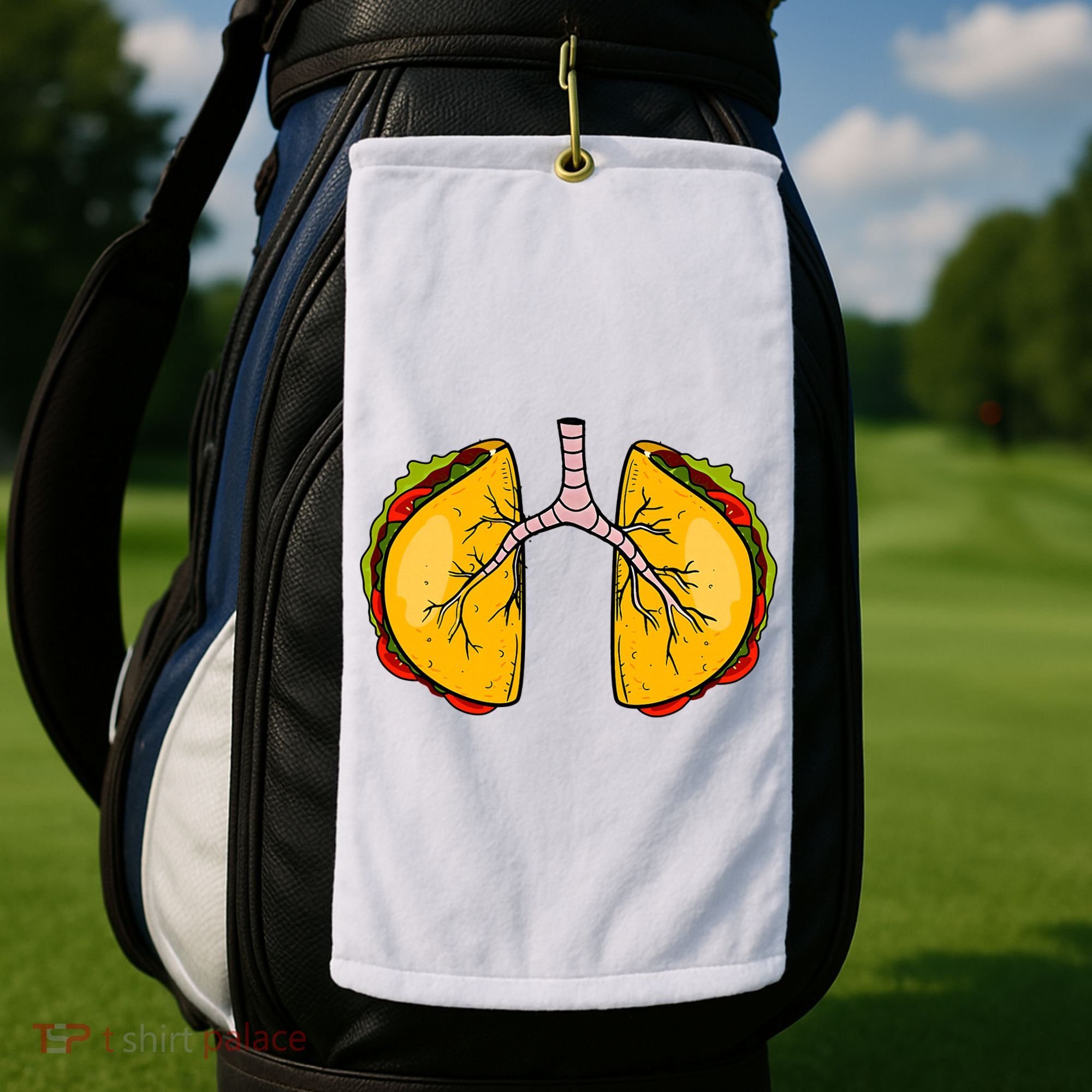 Taco Lungs Mexican Nurse Cinco De Mayo Nursing Fiesta Golf Towel