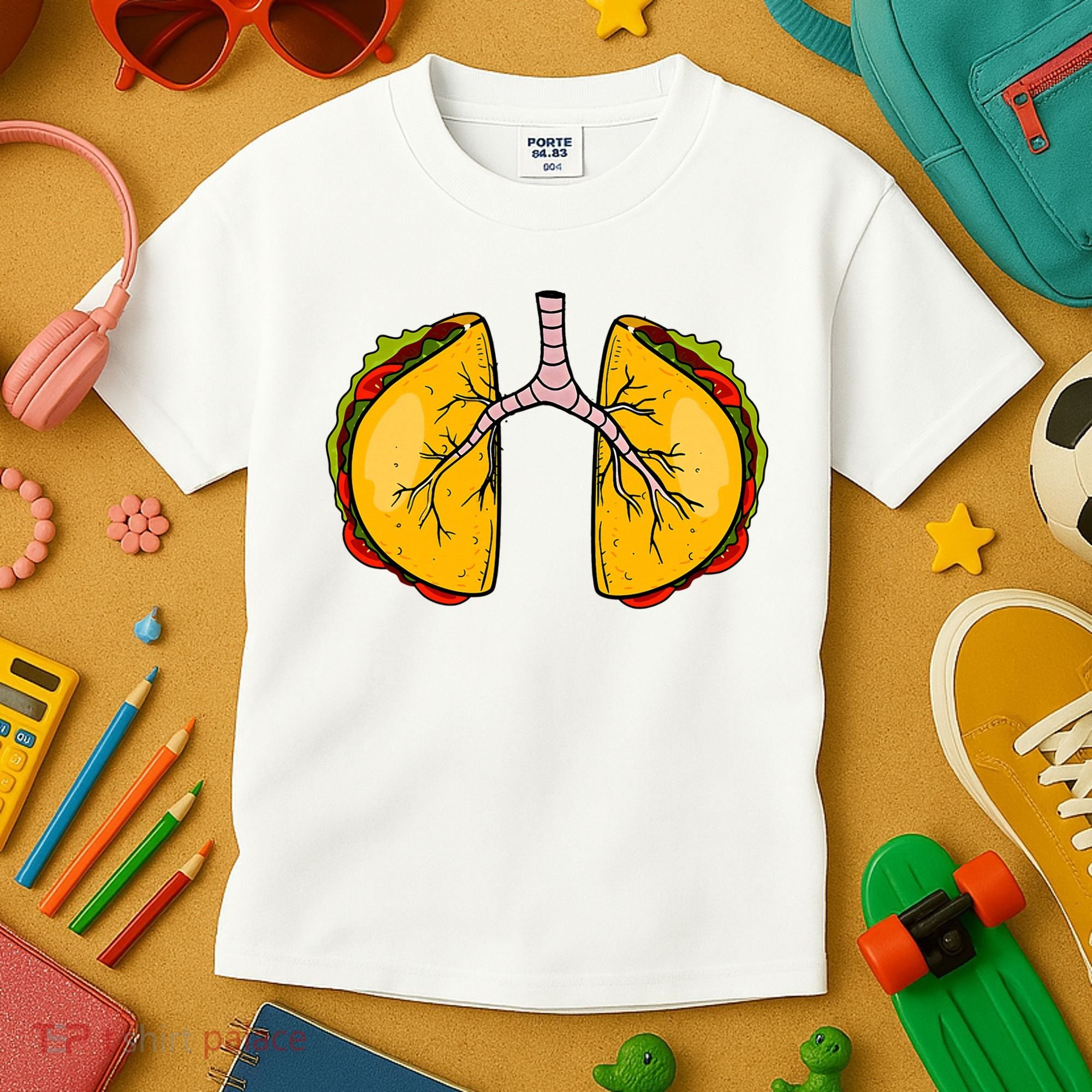 Taco Lungs Mexican Nurse Cinco De Mayo Nursing Fiesta Kids T-Shirt